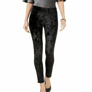 MICHAEL Michael Kors Size S Black Penne Velvet Leggings Pull On Pants